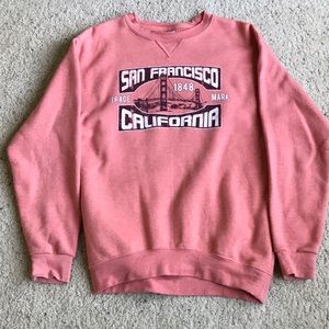 Vintage Orange Crew Neck Graphic Sweatshirt!